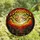 Gothic Art Enthusiasts' Tiffany Stained Glass Full Moon Spooky Graveyard Fiery Sunset Mosaic Stained Glass Suncatcher - 1