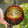 Gothic Art Enthusiasts' Tiffany Stained Glass Full Moon Spooky Graveyard Fiery Sunset Mosaic Stained Glass Suncatcher - 2
