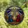 Inspirational Art Enthusiasts' Tiffany Stained Glass Holy Family Celestial Stable Mosaic Deep Blues Gold Reds Stained Glass Suncatcher - 8jmyo-frC0