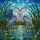 Nature Lovers' Intricate Tiffany Stained Glass Herons Wetland Mosaic Sapphire Teal Gold Stained Glass Suncatcher - 7