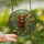 Labrador Owners' Vibrant Tiffany Style Stained Glass Chocolate Lab Running Wildflower Floral Mosaic Pattern Stained Glass Suncatcher - 2