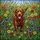 Labrador Owners' Vibrant Tiffany Style Stained Glass Chocolate Lab Running Wildflower Floral Mosaic Pattern Stained Glass Suncatcher - 7