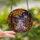 Whimsical Art Lovers Intricate Stained Glass Autumn Night Adorable Lavender Ghosts Violet Golden Orange Mosaic Stained Glass Suncatcher - 2