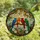 Nature Lovers' Edge-to-Edge Stained Glass Birds Forest Mosaic Art, Tiffany Style Jewel Tones Vibrant Green Blue Yellow Red Stained Glass Suncatcher - RKeyUGoyh4
