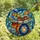 Drummers' Intricate Stained Glass Drum Set Mosaic Art Vivid Blue Orange Yellow Stained Glass Suncatcher - 4