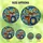 Drummers' Intricate Stained Glass Drum Set Mosaic Art Vivid Blue Orange Yellow Stained Glass Suncatcher - 6