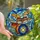 Drummers' Intricate Stained Glass Drum Set Mosaic Art Vivid Blue Orange Yellow Stained Glass Suncatcher - 1