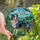 Dog Lovers' Intricate Stained Glass Fluffy Dog Mosaic Vibrant Amber Teal Red Landscape Stained Glass Suncatcher - MQDFVvZUJp