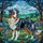 Dog Lovers' Intricate Stained Glass Fluffy Dog Mosaic Vibrant Amber Teal Red Landscape Stained Glass Suncatcher - 7