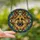 German Shepherd Owners' Majestic Stained Glass Portrait: Vibrant Jewel Tone Geometric Mosaic Stained Glass Suncatcher - NRVF7hQGYS