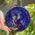Fantasy Art Lovers' Intricate Tiffany Stained Glass Dragon Celestial Book Purple Blue Gold Nebula Stained Glass Suncatcher - 1