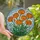 Floral Art Lovers' Intricate Tiffany Stained Glass Marigold Foliage Jewel Tone Mosaic Stained Glass Suncatcher - 1