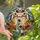 Romantic Souls' Vibrant Stained Glass Fox Heart Wildflower Mosaic Stained Glass Suncatcher - 1