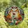 Romantic Souls' Vibrant Stained Glass Fox Heart Wildflower Mosaic Stained Glass Suncatcher - 4