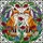 Romantic Souls' Vibrant Stained Glass Fox Heart Wildflower Mosaic Stained Glass Suncatcher - 7