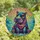 Animal Lovers' Colorful Intricate Tiffany Stained Glass Baby Hippo Mosaic Art Jewel Tones Stained Glass Suncatcher - CmIpHPq2tu
