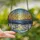 Winter Art Lovers' Intricate Stained Glass Winter Forest River Scene, Golden Orange Icy Blue Jewel Tones Stained Glass Suncatcher - 2