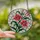Botanical Art Lovers' Vibrant Stained Glass Fuchsia Pink Stargazer Lily Emerald Green Ripple Mosaic Stained Glass Suncatcher - 2