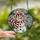 Festive Enthusiasts' Cheerful Snowman Stained Glass Mosaic, Holly Berries, Intricate Filigree, Jewel Tones Stained Glass Suncatcher - 2