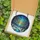 Nature Lovers' Stained Glass Winter Forest, Golden Fairy Lights, Starry Night Mosaic, Teal Blue Gold Tiffany Style Art Stained Glass Suncatcher - HlRROV115m