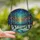 Nature Lovers' Stained Glass Winter Forest, Golden Fairy Lights, Starry Night Mosaic, Teal Blue Gold Tiffany Style Art Stained Glass Suncatcher - LKWDnCf1nL