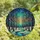 Nature Lovers' Stained Glass Winter Forest, Golden Fairy Lights, Starry Night Mosaic, Teal Blue Gold Tiffany Style Art Stained Glass Suncatcher - YdK_rxVD2x