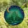 Fantasy Art Enthusiasts' Stained Glass Emerald City Skyline Golden Moon Deep Blue Green Jewel Tone Mosaic Stained Glass Suncatcher - DcO_9awaW8