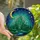 Fantasy Art Enthusiasts' Stained Glass Emerald City Skyline Golden Moon Deep Blue Green Jewel Tone Mosaic Stained Glass Suncatcher - uDe6XlVQdJ