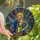 Spiritual Art Collectors' Stained Glass Virgin Mary Jesus Sapphire Gold Teal Cosmic Mosaic Stained Glass Suncatcher - 8sPRFSFzMM