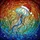 Holiday Ocean Art Admirers' Vibrant Tiffany Stained Glass Jellyfish Santa Hat Red White Teal Blue Amber Mosaic Stained Glass Suncatcher - 7