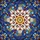 Art Lovers' Glowing Tiffany Stained Glass Floral Mandala Mosaic Deep Blue Red Gold Jewel Tones Stained Glass Suncatcher - 7