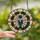 Holiday Enthusiasts' Tiffany Style Stained Glass Nutcracker Holly Wreath Design Stained Glass Suncatcher - 2