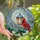 Nature Lovers' Vibrant Red Cardinal Stained Glass Winter Lantern Holly Mosaic Art Stained Glass Suncatcher - 1