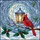 Nature Lovers' Vibrant Red Cardinal Stained Glass Winter Lantern Holly Mosaic Art Stained Glass Suncatcher - 7