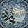 Art Enthusiasts' Intricate Stained Glass Crescent Moon Snowy Evergreen Emerald Cranberry Mosaic Stained Glass Suncatcher - 7