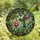 Nature Lovers' Vibrant Emerald Rose Stained Glass Hummingbird Fuchsia Floral Mosaic Design Stained Glass Suncatcher - 4