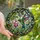 Nature Lovers' Vibrant Emerald Rose Stained Glass Hummingbird Fuchsia Floral Mosaic Design Stained Glass Suncatcher - 1