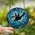 Marine Life Enthusiasts' Majestic Killer Whale Tiffany Style Stained Glass Edge-to-Edge Jewel Tone Mosaic Stained Glass Suncatcher - Tdfl5G8u38