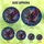 Raven Lovers' Stained Glass Raven Dynamic Mid-Flight Cosmic Blue Purple Jewel Tones Stained Glass Suncatcher - 6