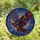 Raven Lovers' Stained Glass Raven Dynamic Mid-Flight Cosmic Blue Purple Jewel Tones Stained Glass Suncatcher - 4