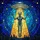 Cosmic Explorers' Tiffany Style Alien UFO Encounter Golden Blue Teal Mosaic Stained Glass Suncatcher - 7