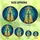 Cosmic Explorers' Tiffany Style Alien UFO Encounter Golden Blue Teal Mosaic Stained Glass Suncatcher - 6