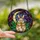 Whimsical Art Lovers' Tiffany Style Stained Glass Rabbit Carrot Celestial Moon & Stars Jewel Tones Intricate Mosaic Stained Glass Suncatcher - 2