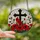 Art & Nature Lovers Vibrant Stained Glass Red Cardinal Poppy Cross Crackle Mosaic Art Stained Glass Suncatcher - YDR1FA33-x