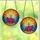 Vibrant Art Lovers' Tiffany Stained Glass Dancing Skeleton Celestial Mosaic in Fiery Orange & Deep Blue Stained Glass Suncatcher - 3