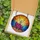 Vibrant Art Lovers' Tiffany Stained Glass Dancing Skeleton Celestial Mosaic in Fiery Orange & Deep Blue Stained Glass Suncatcher - 5
