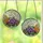 Art Lovers' Vibrant Tiffany Glass Botanical Mosaic Purple Violets Cherry Blossoms Chrysanthemum Jewel Tones Stained Glass Suncatcher - 3