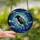 Art Lovers' Detailed Stained Glass Raven Moonlit Night Black Gray Amber Tiffany Style Design Stained Glass Suncatcher - 2