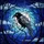 Art Lovers' Detailed Stained Glass Raven Moonlit Night Black Gray Amber Tiffany Style Design Stained Glass Suncatcher - 7