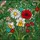 Nature Lovers' Vibrant Tiffany Stained Glass Garden Mosaic: Red Poppy, White Daisy, Daffodil, Swirling Foliage, Teal Pink Accents Stained Glass Suncatcher - 7